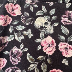 Torrid Black Floral Skull Leggings